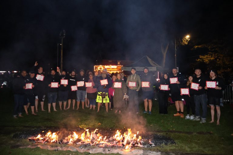 Firewalk for Andy’s mans club with 41 club